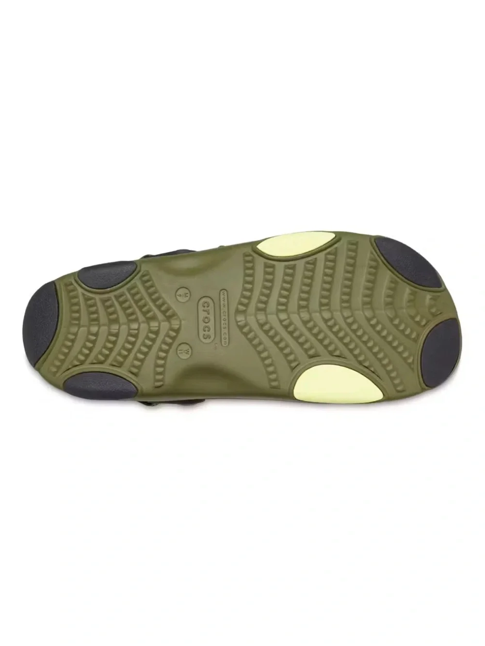 CROCS All Terrain Mens Sandals Olive Green Adjustable Heel Straps Size 11 207711